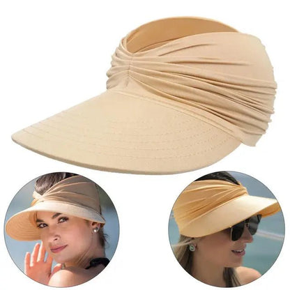 Visera de ala ancha para mujer con detalle trenzado