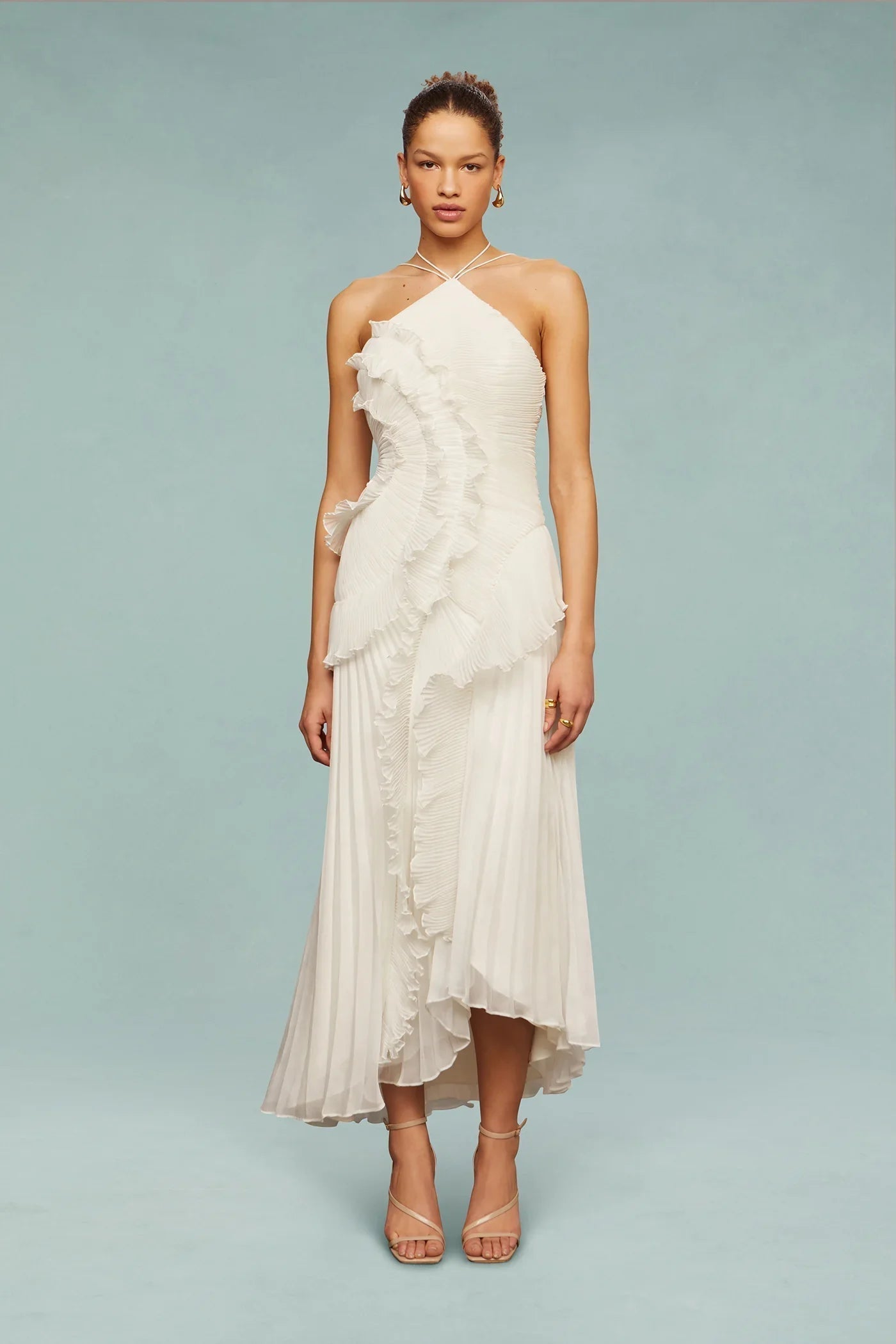 Elvira | Vestido maxi para mujer con un hombro estilo boda